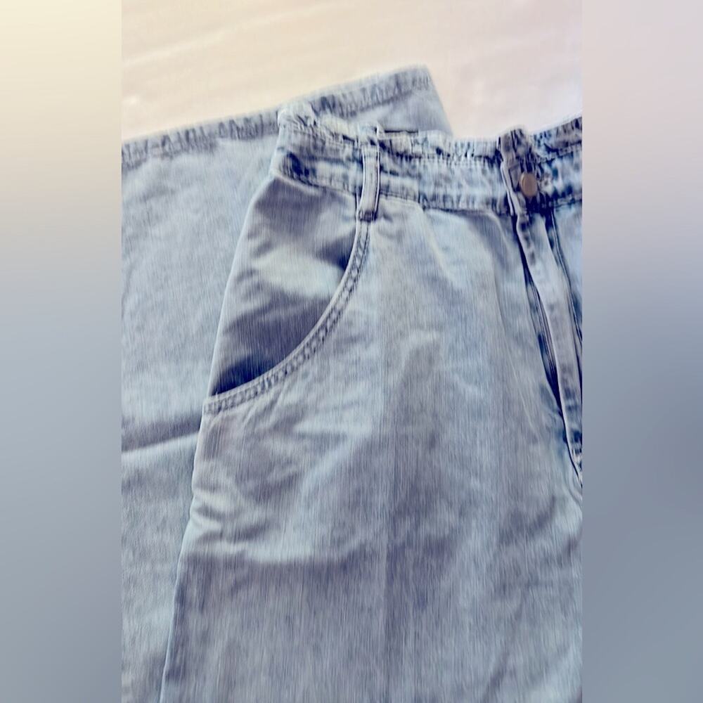 Blank NYC Women’s Paper bag Wide Leg Jean Elastic Waistband Cotton Nwt - Picture 7 of 13